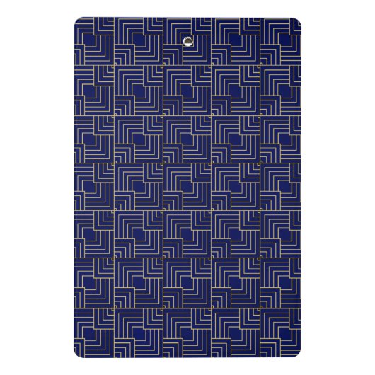 Blue Squares Notebook Mini Klemmbrett (Rückseite)