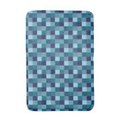 Blue Squares Ocean Water Bath Mat Badematte (Vorderseite Vertikal)