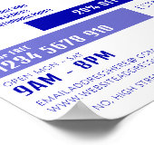 Blue Squares, Optician, Technical Practitioner Poster (Ecke)