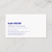 Blue Squares, Optician, Technical Practitioner Visitenkarte (Rückseite)