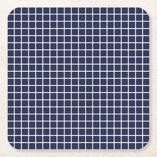 Blue Squares Paper Untersetzer (Vorderseite)