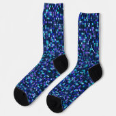 Blue Squares Socken (Linkes Detail)