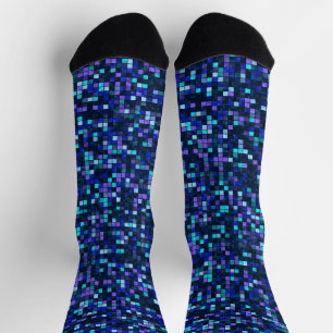 Blue Squares Socken