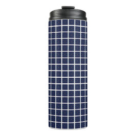 Blue Squares Thermal Tumbler Thermosbecher