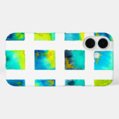 Blue squares watercolor abstract Case-Mate iPhone hülle (Rückseite (Horizontal))