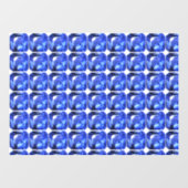 Blue Squarish Pattern Fensteraufkleber (Blatt)