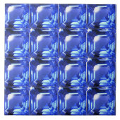 Blue Squarish Pattern Fliese (Vorderseite)