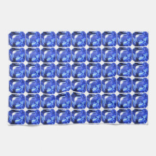 Blue Squarish Pattern Geschirrtuch