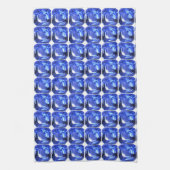 Blue Squarish Pattern Geschirrtuch (Vertikal)