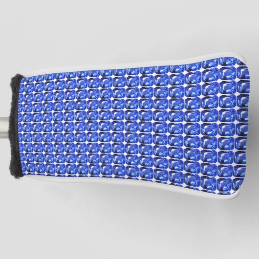 Blue Squarish Pattern Golf Headcover (Vorderseite)