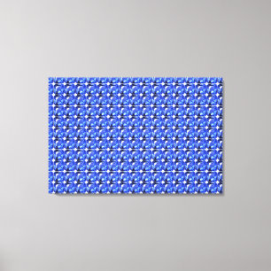 Blue Squarish Pattern Leinwanddruck
