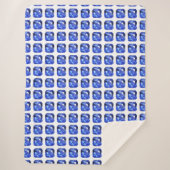 Blue Squarish Pattern Sherpadecke (Vorderseite)