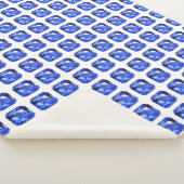Blue Squarish Pattern Sherpadecke (3/4)