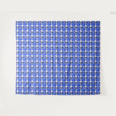 Blue Squarish Pattern Wandteppich (Vorderseite (Horizontal))