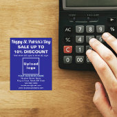 Blue St. Patrick's Day Business Sale Flyer