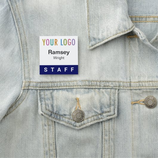 Blue Staff Name Abzeichen Event Logo Button oder M (Beispiel)