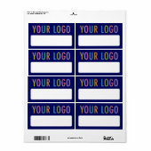 Blue Staff Name Stickers Labels mit Firmenlogo (Vorne)