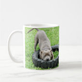 Blue Staffordshire Bull Terrier Play Time Kaffeetasse (Links)