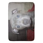 Blue Staffordshire Bull Terrier Puppy, Bathmat Badematte (Vorderseite Vertikal)