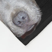 Blue Staffordshire Bull Terrier Puppy Face, Black Fleecedecke (Ecke)