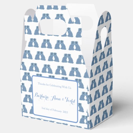 Blue Staffordshire Dogs Ginger Jars Jar Wedding Fa Geschenkschachtel (Geöffnet)