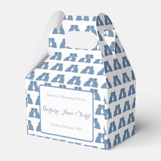 Blue Staffordshire Dogs Ginger Jars Jar Wedding Fa Geschenkschachtel (Vorderseite)