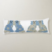 Blue Staffordshire Dogs Ginger Jars Lumbar Seitenschläferkissen (Rückseite)