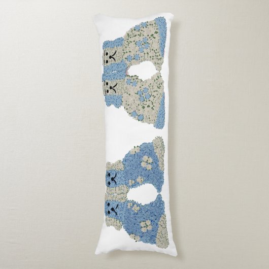 Blue Staffordshire Dogs Ginger Jars Lumbar Seitenschläferkissen (Vorderseite Vertikal)