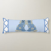 Blue Staffordshire Dogs Ginger Jars Lumbar Seitenschläferkissen (Vorderseite)