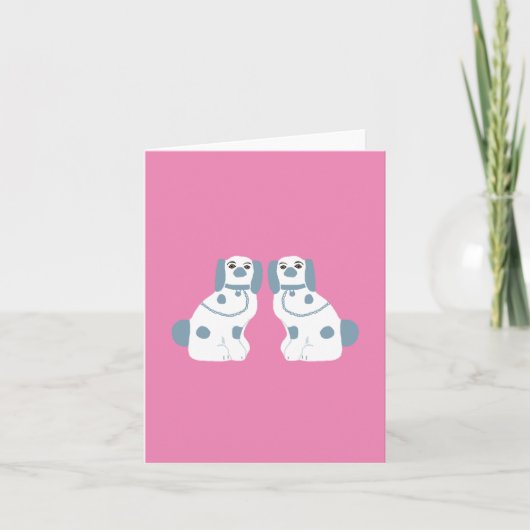 Blue Staffordshire Dogs Karte (Vorderseite)