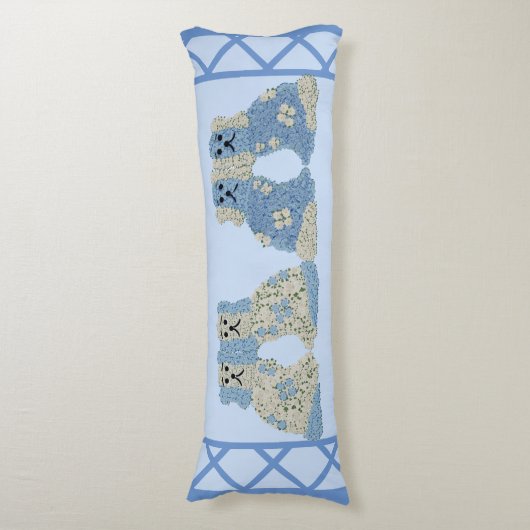 Blue Staffordshire Dogs Lumbar Seitenschläferkissen (Vorderseite Vertikal)