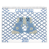 Blue Staffordshire Hogs Lattice Trellis Kalender (Titelbild)