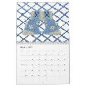 Blue Staffordshire Hogs Lattice Trellis Kalender (Mär 2027)