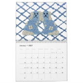 Blue Staffordshire Hogs Lattice Trellis Kalender (Jan 2027)