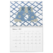 Blue Staffordshire Hogs Lattice Trellis Kalender (Feb 2027)