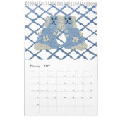 Blue Staffordshire Hogs Lattice Trellis Kalender (Feb 2027)