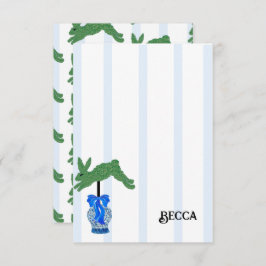 Blue Staffordshire Hunde Topiary Ginger Jar Jars Dankeskarte