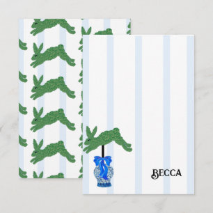 Blue Staffordshire Hunde Topiary Ginger Jar Jars Dankeskarte