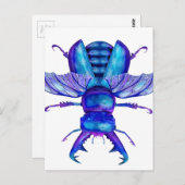 Blue Stag Beetle Postkarte (Vorne/Hinten)