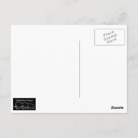 Blue Stag Postcard Postkarte (Rückseite)