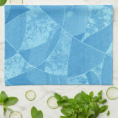 Blue Stain Glass Kitchtuch Handtuch (Gefaltet)