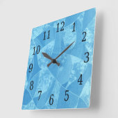 Blue Stain Glass Square Uhr (Winkel)
