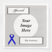 Blue Standard Ribbon Template von Kenneth Yoncich Serviette (Vorderseite)