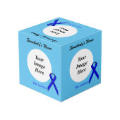 Blue Standard Ribbon Template von Kenneth Yoncich Würfel (Rückseite Schrägansicht)