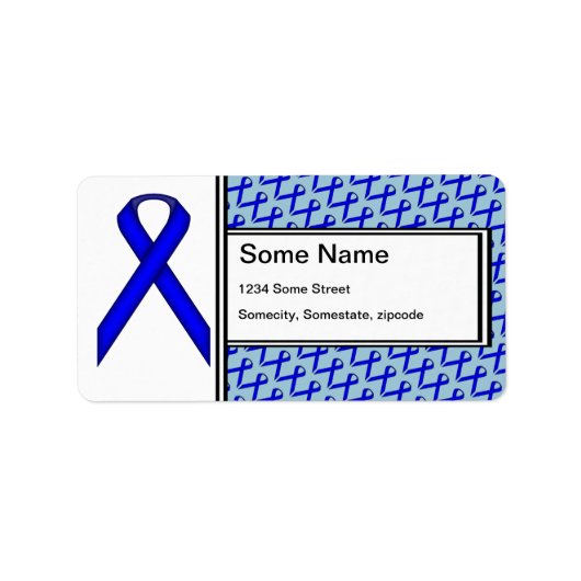 Blue Standard Ribbon von Kenneth Yoncich Adressaufkleber (Vorne)
