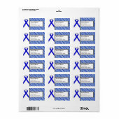 Blue Standard Ribbon von Kenneth Yoncich Adressaufkleber (Vorne)