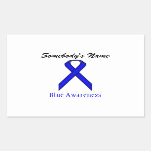 Blue Standard Ribbon von Kenneth Yoncich Rechteckiger Aufkleber