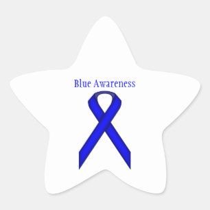 Blue Standard Ribbon von Kenneth Yoncich Stern-Aufkleber