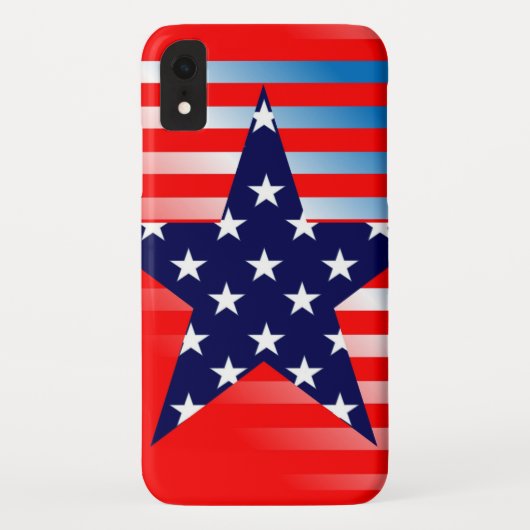 Blue Star American Flag Case-Mate iPhone Hülle (Rückseite)