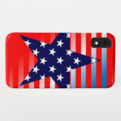 Blue Star American Flag Case-Mate iPhone Hülle (Rückseite (Horizontal))